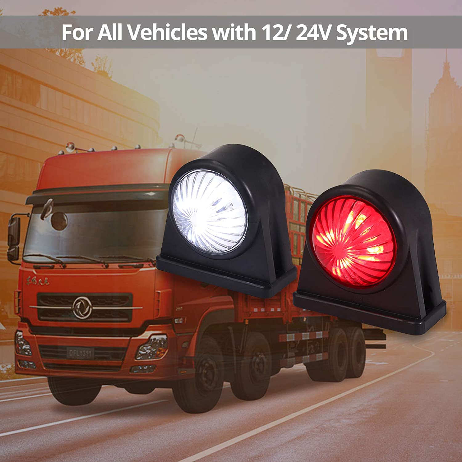 PROZOR Side Marker Lights E-mark E8 2 PCS