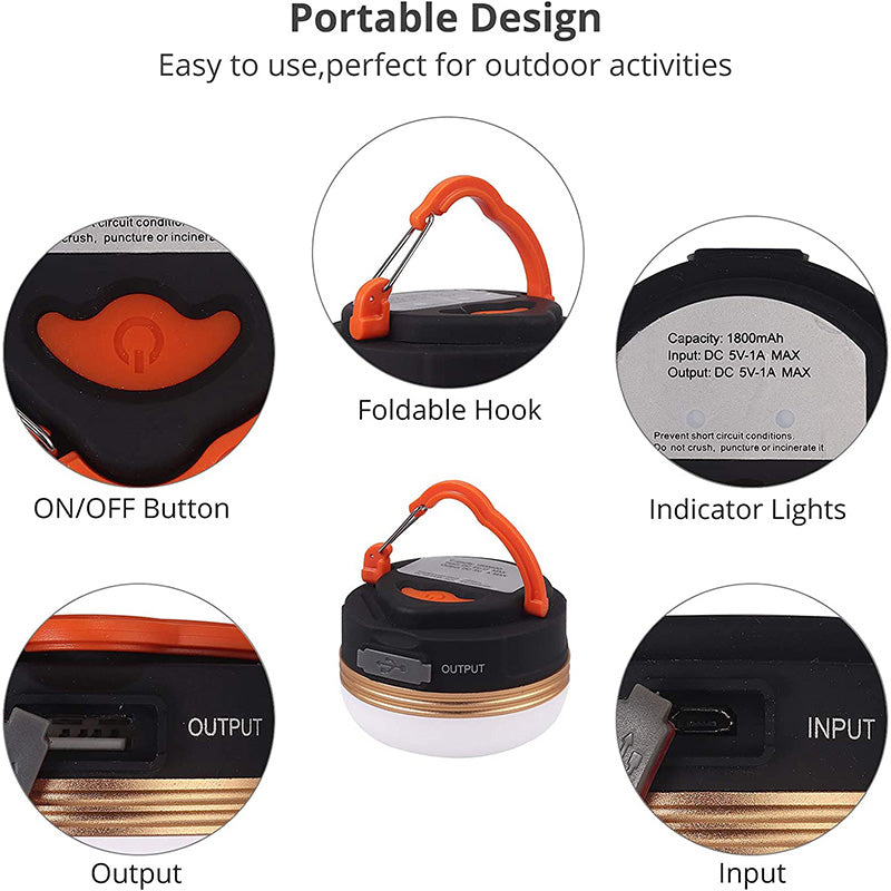 PROZOR LED Camping Light USB Rechargeable LED Tent Light