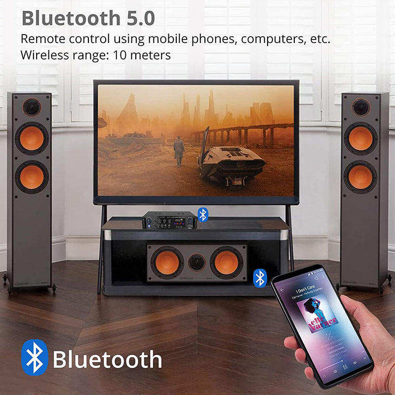 PROZOR Bluetooth Stereo Amplifier Receivers 200W+200W Digital Power Amplifier