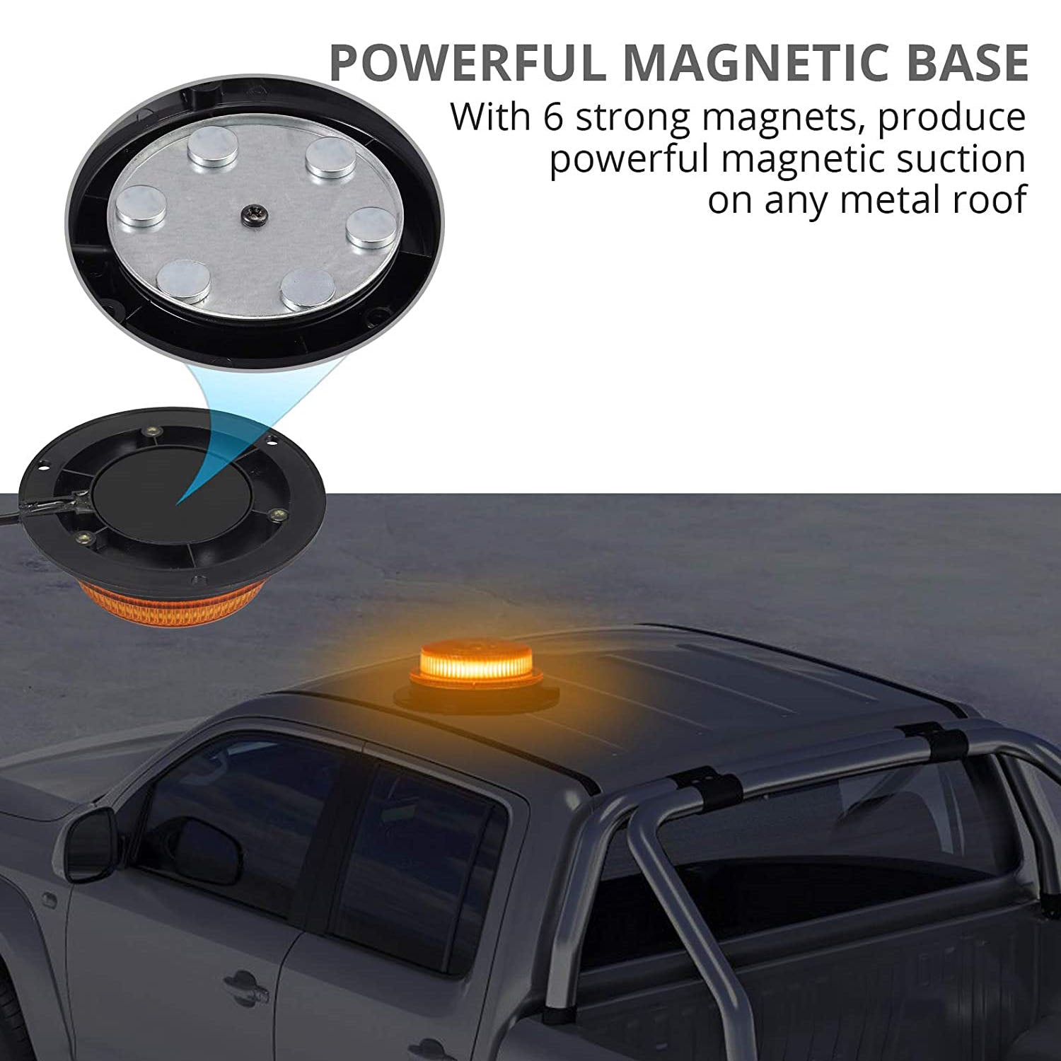 PROZOR 20 LEDs Recovery Warning Magnetic Beacon Flashing Light
