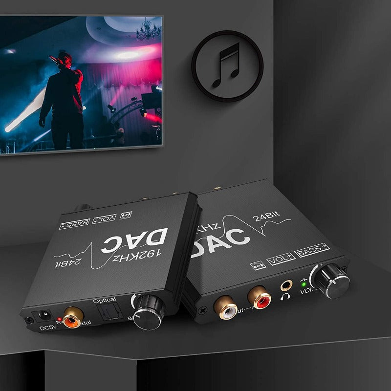 thumbnail image 2 of Digital Audio Cable DAC Converter, Techole Aluminum 192KHz Digital Toslink To Analog 1047435 2 of 13