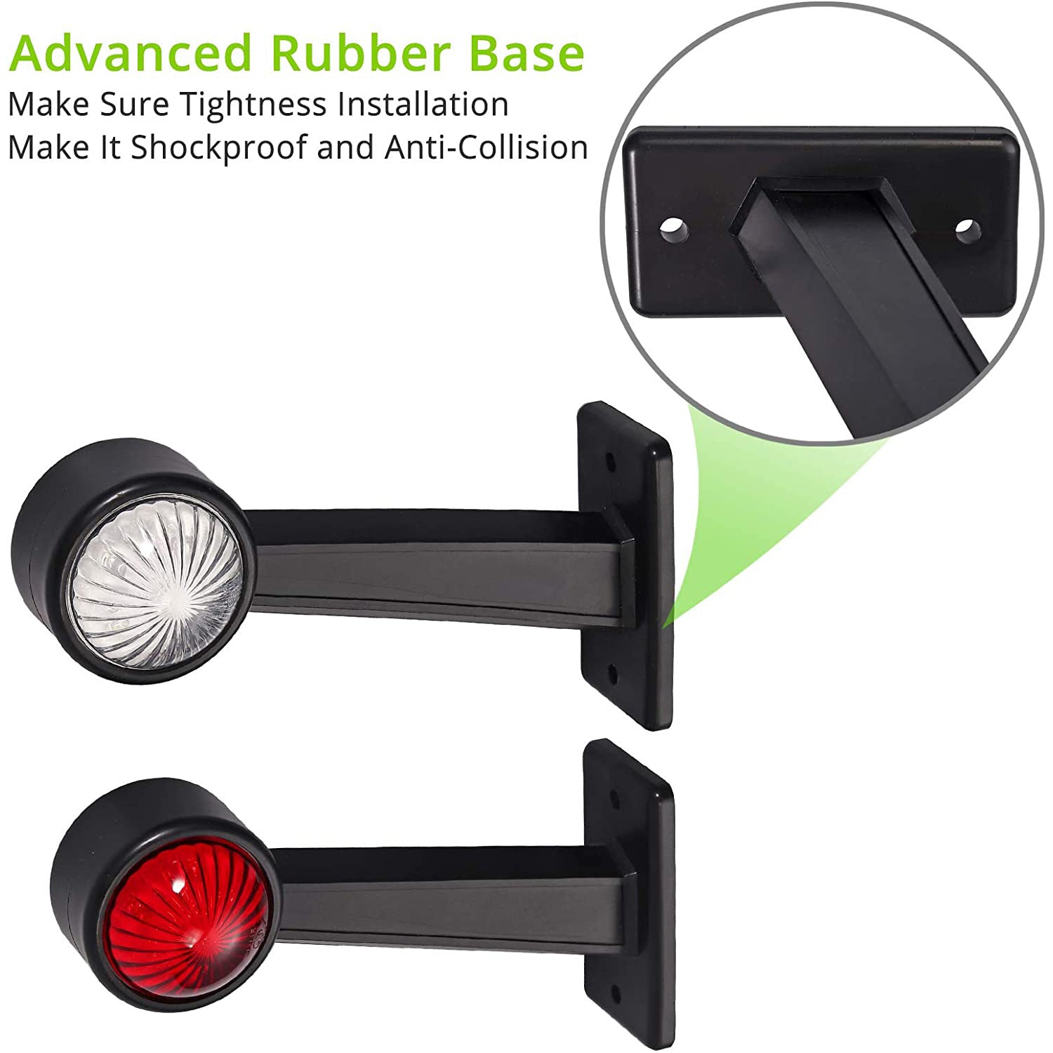 PROZOR Side Marker Lights E-mark E8 2 PCS 2 * 6 LEDs