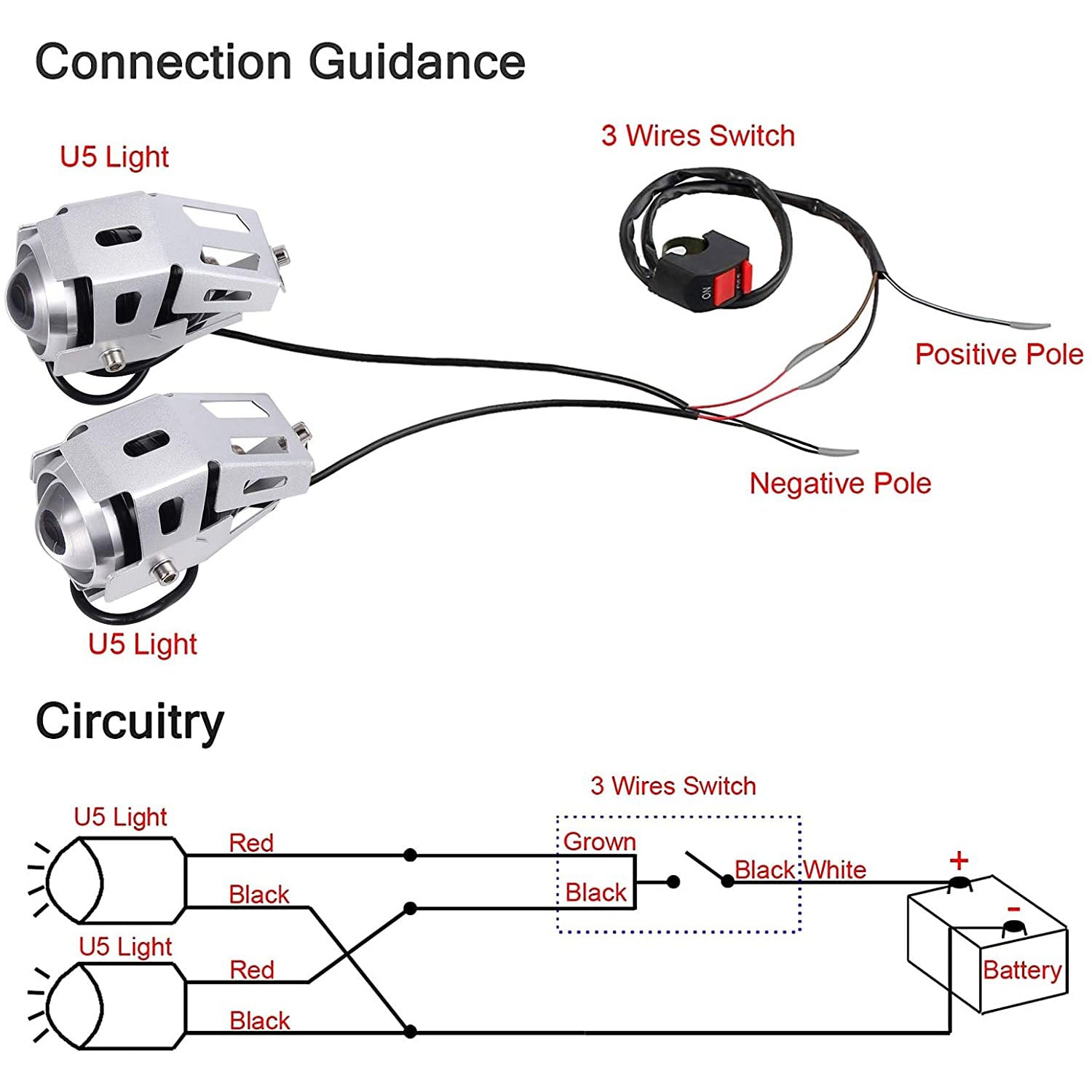 PROZOR 3000 Lumen Motorbike LED Headlights