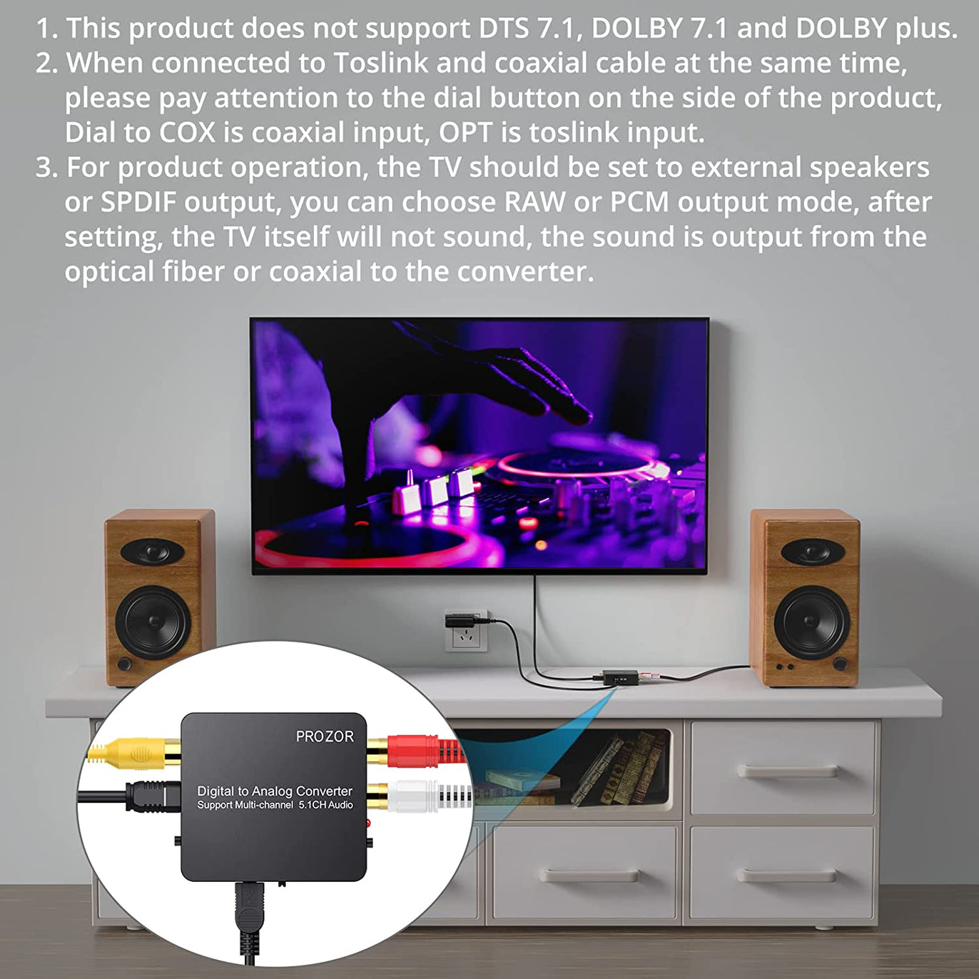 Dolby decoder digital analog converter