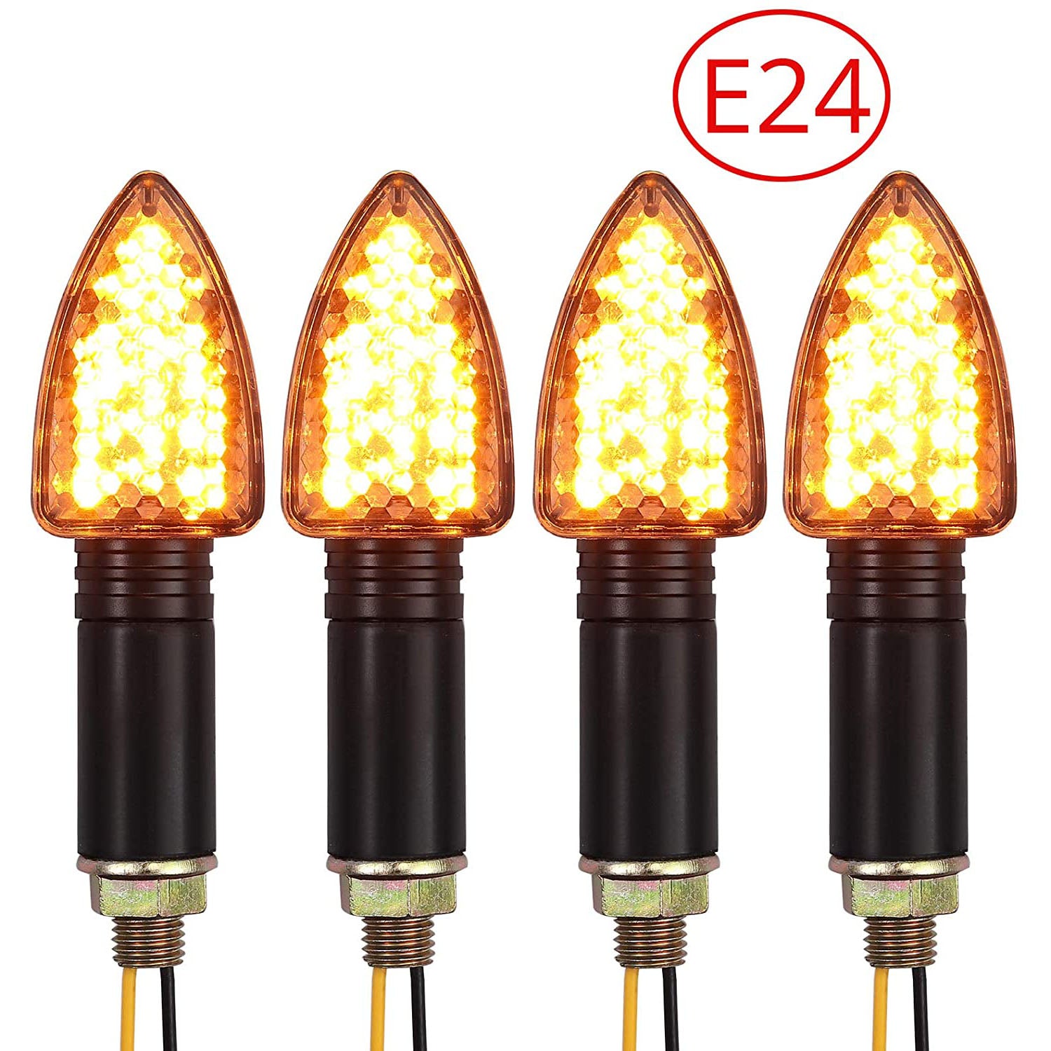 PROZOR 4 pcs Turn Signal Motorbike Indicator Lights