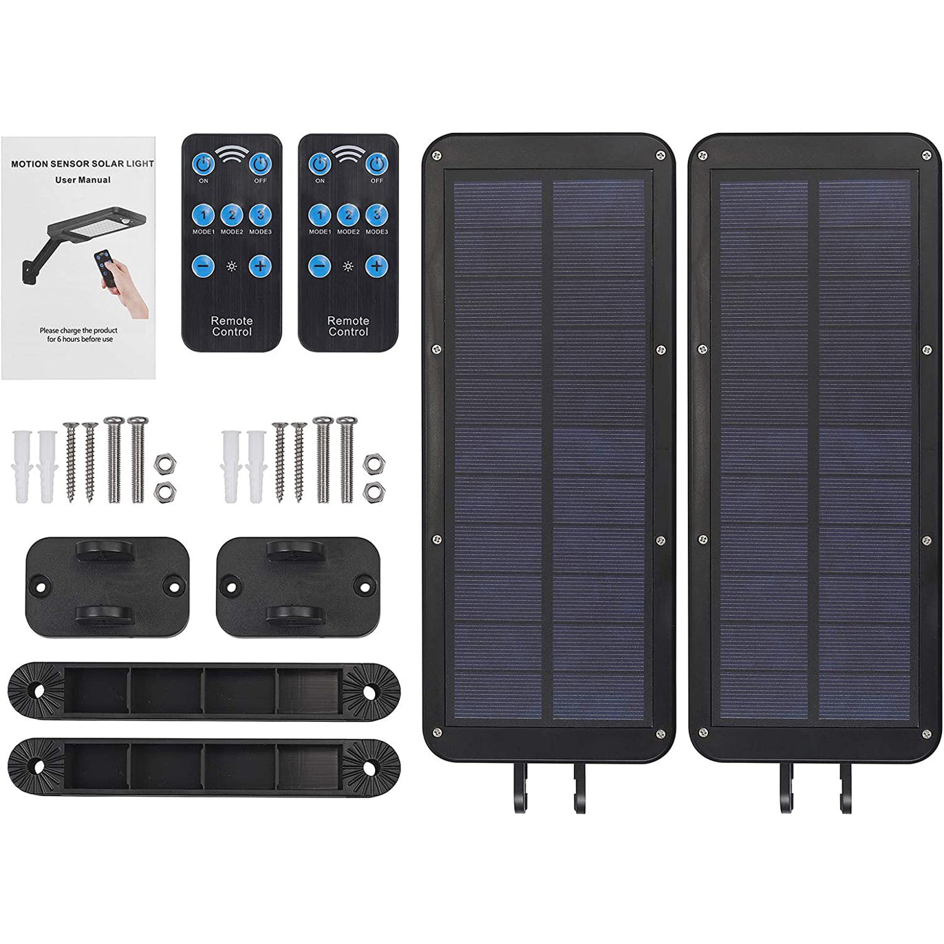 PROZOR Solar Outdoor Lights 2PCS 60 LED Remote Control Lights