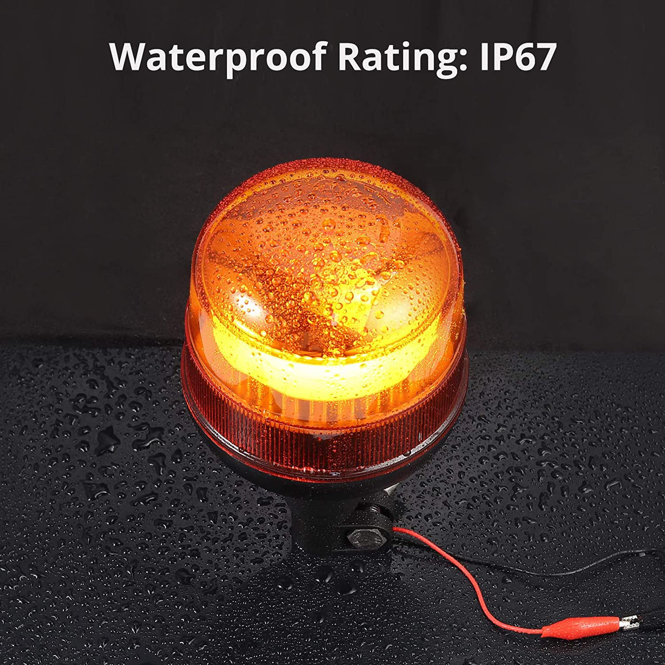 PROZOR LED Beacon Light E-Mark E9 30LEDs Emergency Warning Strobe Light Amber