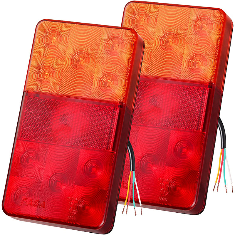 PROZOR 2PCS Tail Lights E-mark E11 Certification Rear Stop Lights 12V 10LEDs